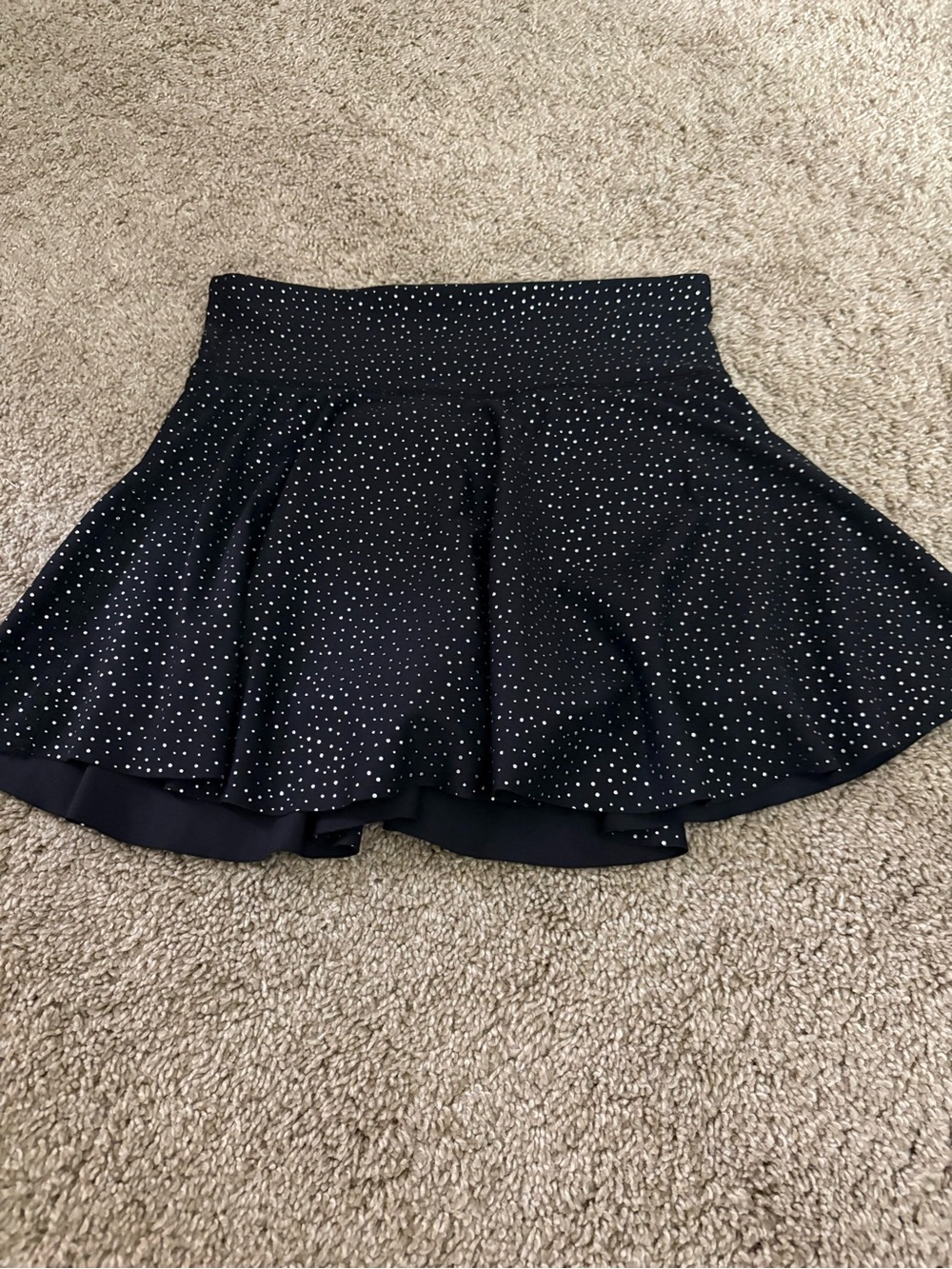 Old Navy Black Polka Dot Skater Skirt
